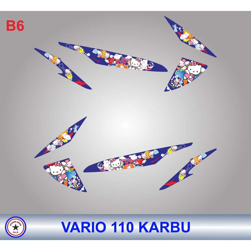 Jual Sticker Striping List Motor Vario Karbu 110 Hello Kitty B6 Sticker ...