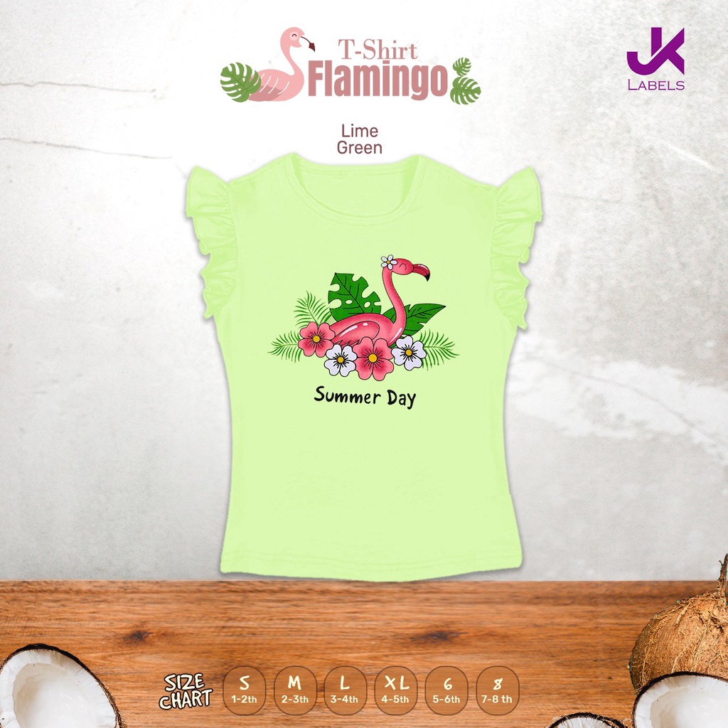 Jual JK LABELS Tshirt Flamingo (1-8 Tahun) Shopee Indonesia