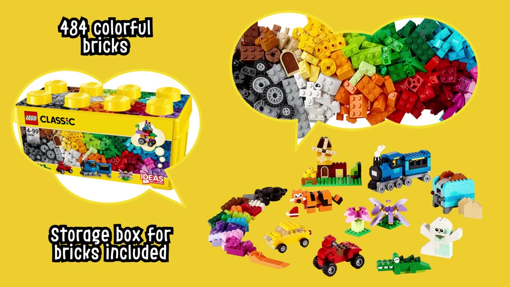 Jual LEGO Classic 10696 Medium Creative Brick Box (484 Pieces ...