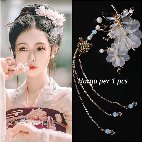 Jual Jepit Rambut Bunga Rumbai Chinese Flower Headpiece Clasic JP08 ...
