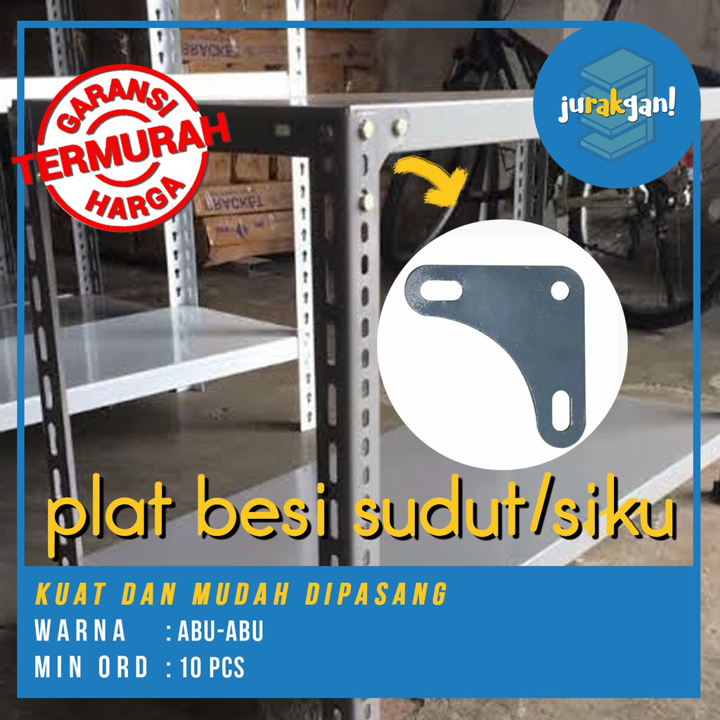 Jual Plat Besi Sudut Siku Segitiga Lubang Untuk Rak Termurah