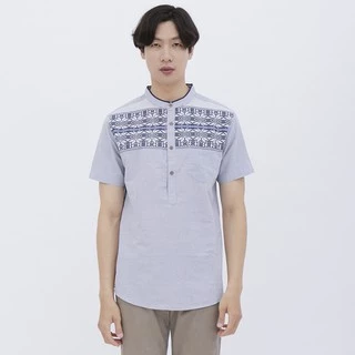 M231 Kemeja Pria Koko Pendek Navy 1656B