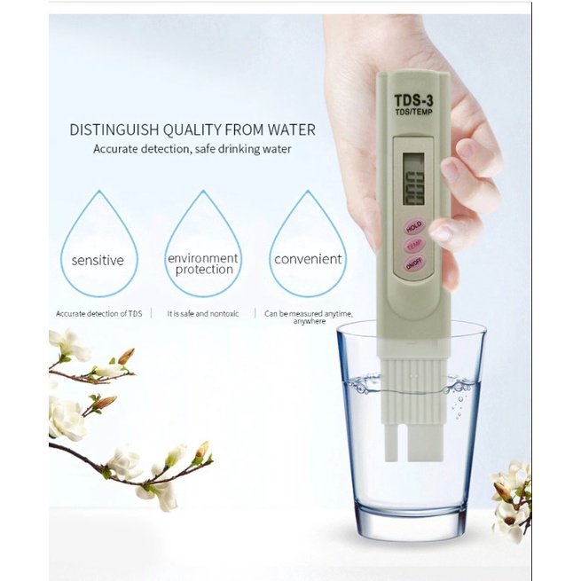 TDS Meter Alat Cek Test Pen Tester Ukur Uji Kemurnian Air hidroponik Kolam