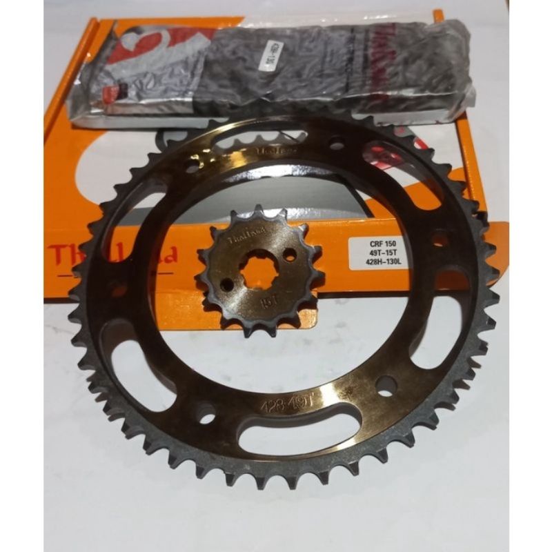 Jual Rantai Kit Girset Gear Set Honda CRF 150L Gir Set Gigi Roda Paket ...