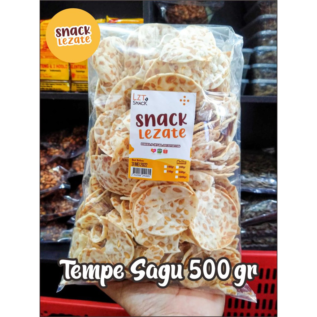 Jual Kripik Tempe Sagu 500gr Murah Gurih Enak Keripik Tempe Oven