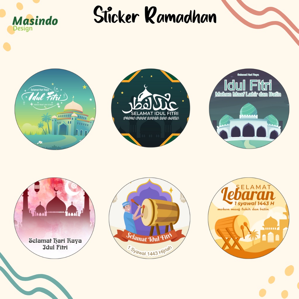 Jual Label sticker edisi ramadhan idul fitri sudah terpotong tinggal ...