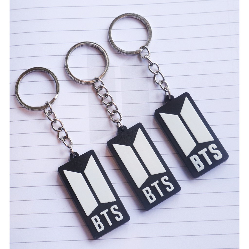 Jual Gantungan Kunci Bts Logo Rubber Jungkook V Jimin Kpop Shopee