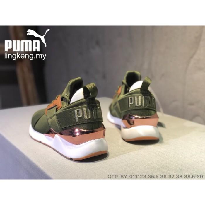 Puma muse sale satin green