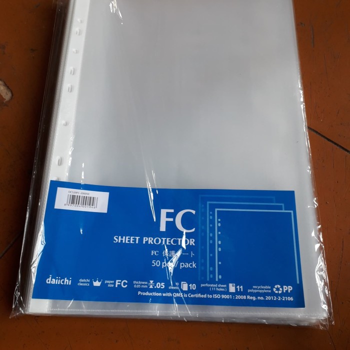 Jual Daichi PP pocket display book F4 isi 50 lembar