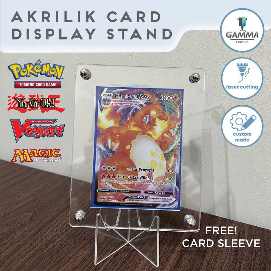 5 Display Stands For Magic, Pokemon, Yu-Gi-Oh & Sports Cards - 2-Piece Adjustable Stands By BCW