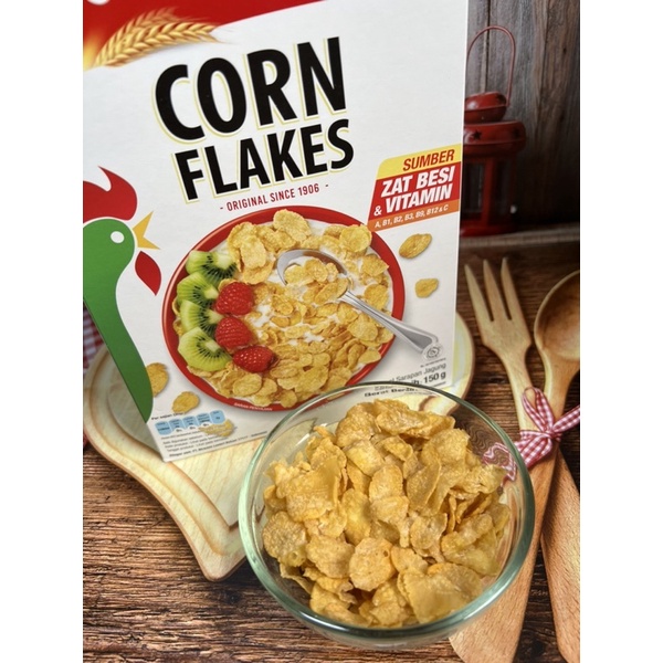 Jual Corn flakes cereal share in 30 gr / Corn Flakes repack / cereal ...