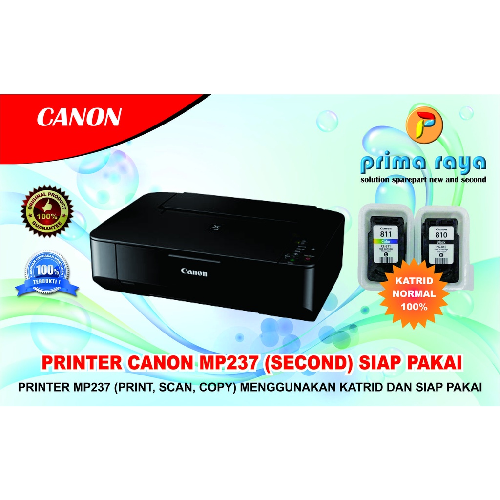 Jual PRINTER CANON MP237 NORMAL (SECOND) SIAP PAKAI - TEST PAGE 100% ...