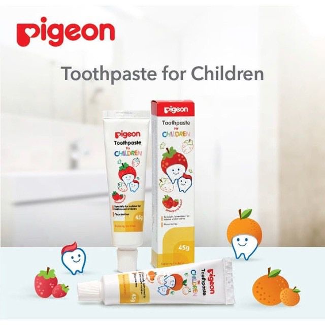 Jual Pigeon Baby Toothpaste | Pigeon Pasta Gigi Bayi 45gr | Shopee ...