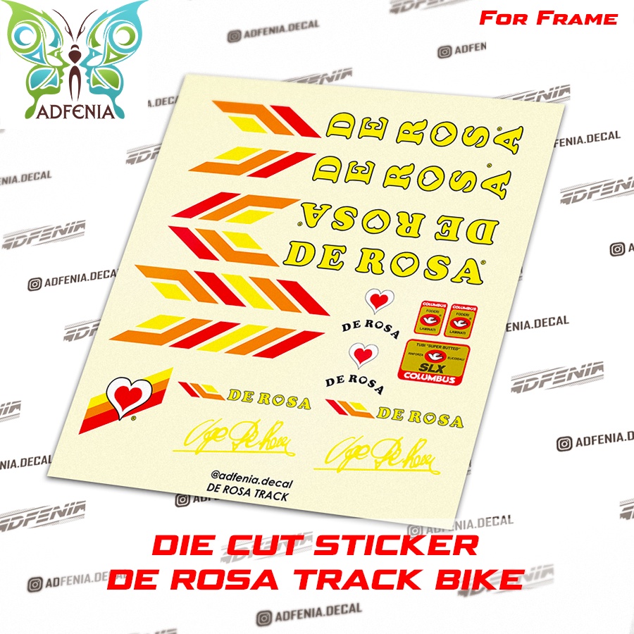 Jual Decal Stiker De Rosa Track Bike Road Bike Decal Sticker Frame De