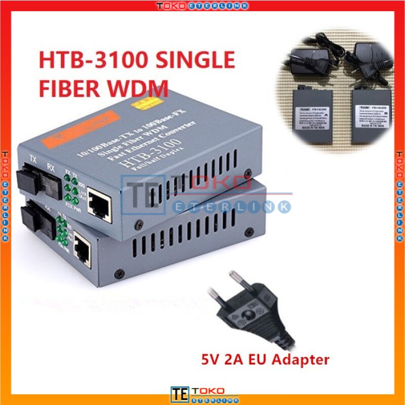 Jual HTB-3100 A+B 1 Pasang Fiber Optic Optical Media Converter Dan ...