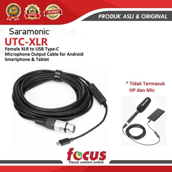 Saramonic Câble d'interface microphone XLR femelle vers Apple Lightning