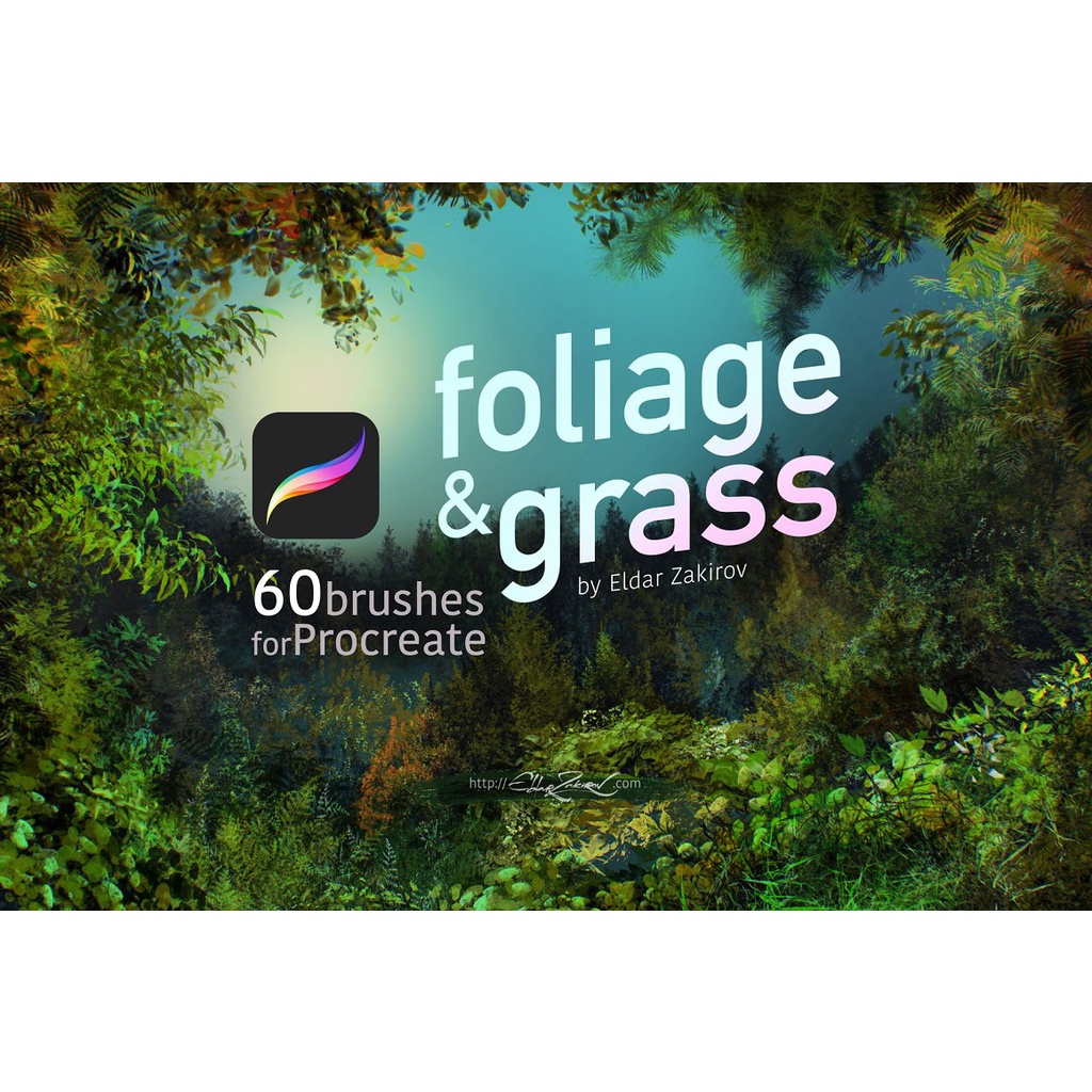 Jual Procreate Brush - 60 Foliage & Grass Procreate Brushes | Shopee ...