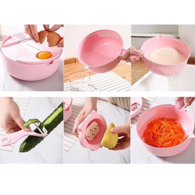 Jual Alat Pemotong Sayuran Buah Parutan 12 In 1 | Peralatan Dapur Masak