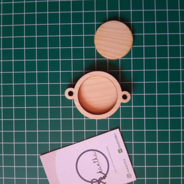 Jual Double 2 Lubang Cangkang Mini Hoop Kayu Jati Belanda untuk DIY ...