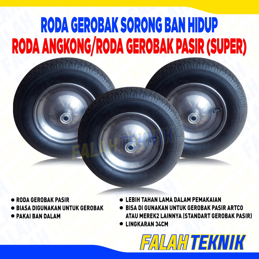 Jual Roda Gerobak Sorong Ban Hidup Roda Angkongroda Gerobak Pasir Kualitas Super Shopee 1933