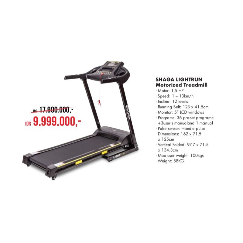 Shaga discount treadmill manual