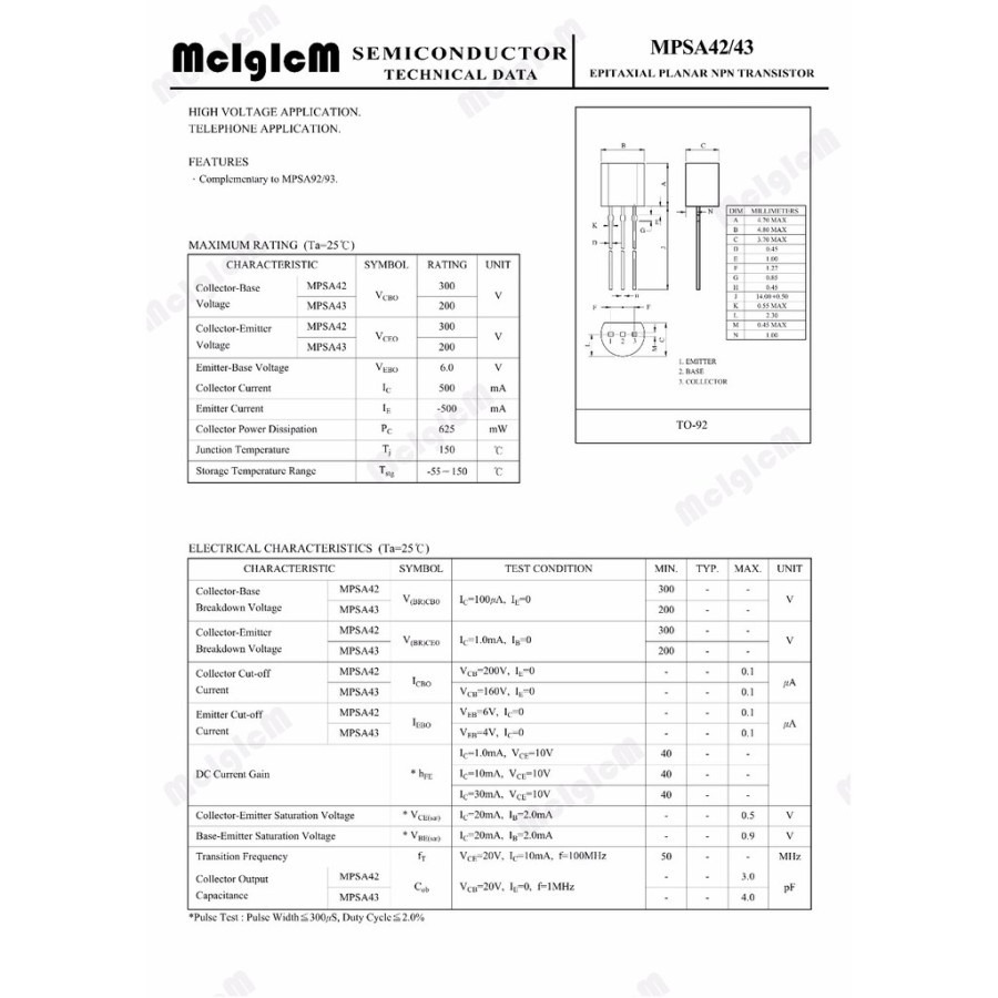 Jual Transistor A06 A42 A56 A564 - A 42 564 MPSA06 MPSA42 MPSA56 ...