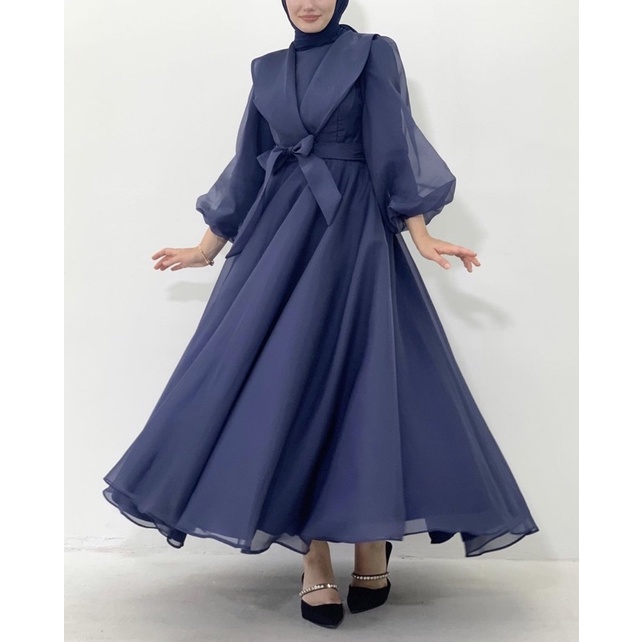 Organza dress hijab sale