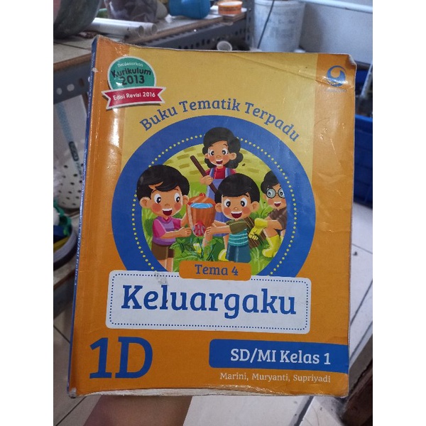 Jual Buku Pelajaran Tematik Terpadu Tema Keluargaku Kelas D Sd Mi