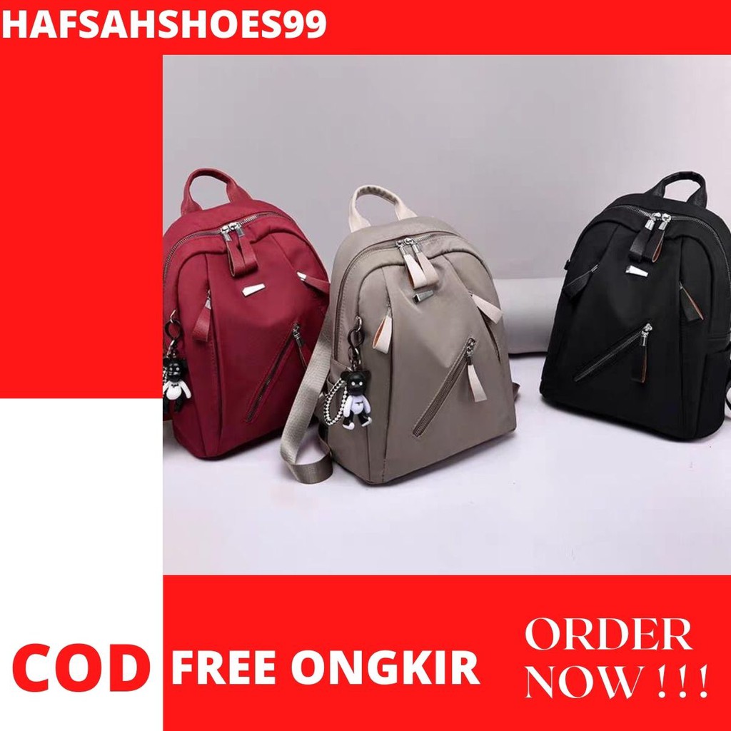 Jual TAS GEOFANI - TAS RANSEL Wanita (gantungan beli terpisah) Tas Backpack Wanita  Tas Ransel Sekolah