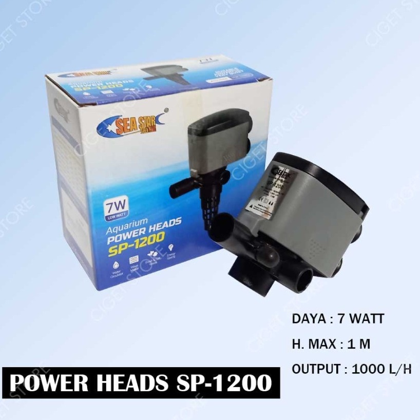 Jual Sea Star 1200/ Aquarium PowerHeads / Pompa Air utk Filter 1000L/H