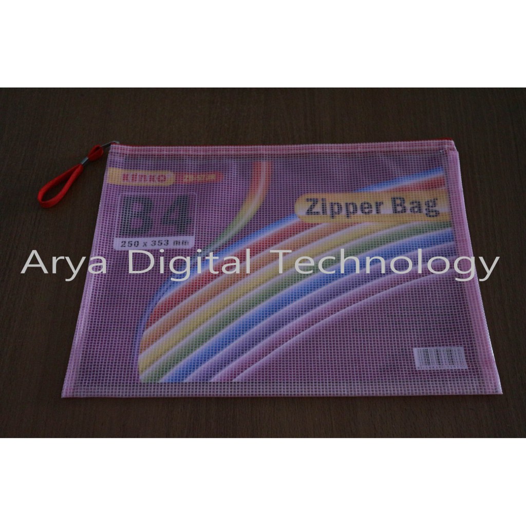 Jual Zipper Bag B4 Kenko Jaring Kantong Serbaguna Map Dokumen Murah