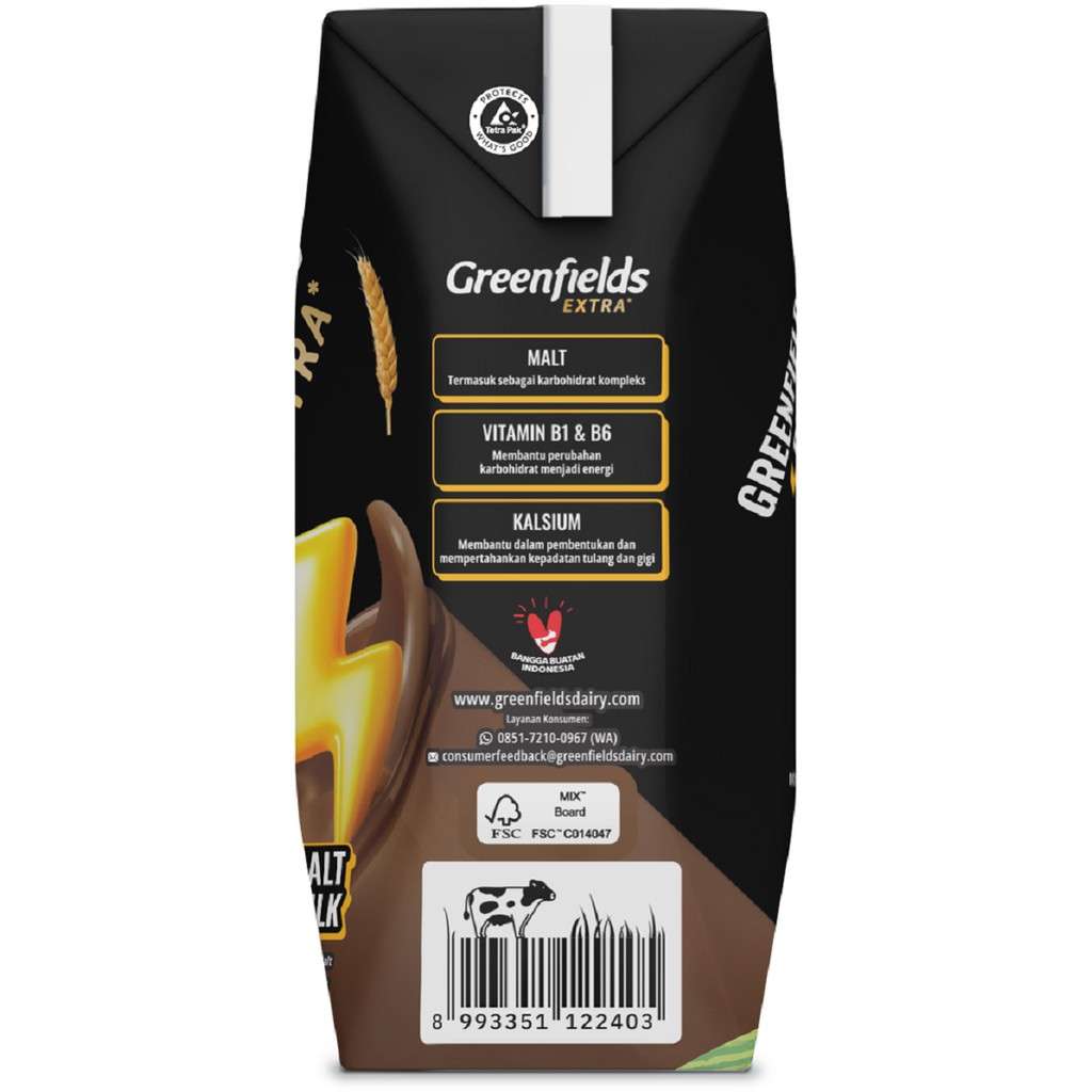 Jual Greenfields Extra Go Chocolate Milk 200ml | Shopee Indonesia