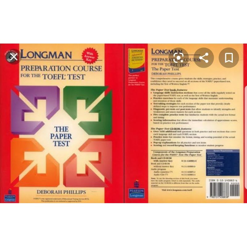 Jual Buku LONGMAN PREPARATION COURSE for the TOEFL TEST kualitas No.1 ...