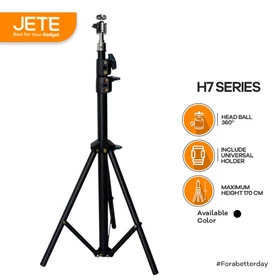 JETE Tripod H7 170cm Adjustable Standing Holder Universal Handphone Kamera Live Streaming