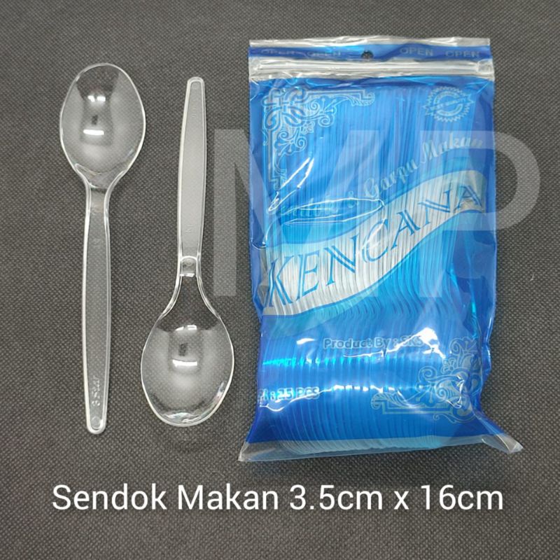 Jual Sendok Makan Plastik Bening Isi 25pcs Sendok Makan Panjang