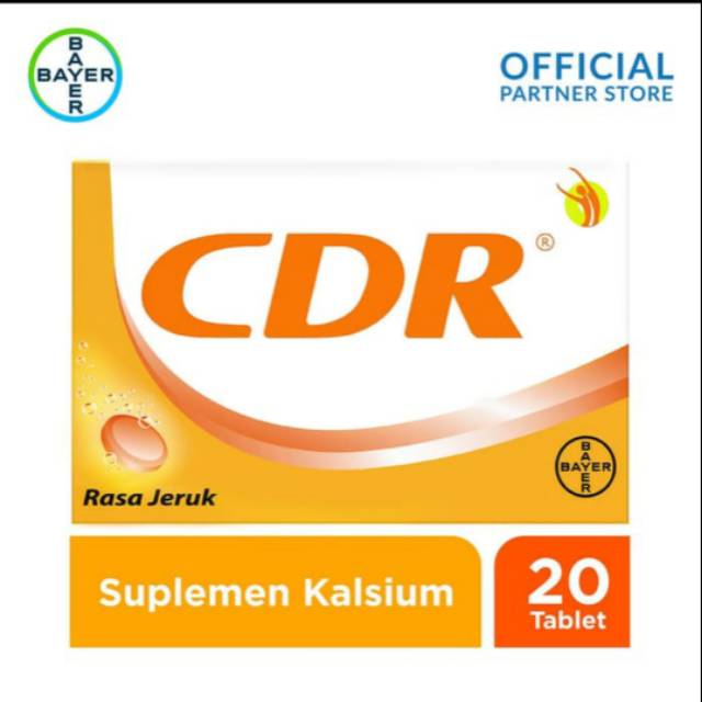 Jual CDR Suplemen Kalsium Rasa Jeruk 20 Tablet | Shopee Indonesia