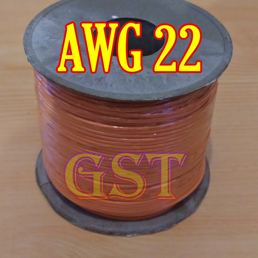 Jual 5Meter kabel awg 22 jingga orange awg22 serat tinned copper ...