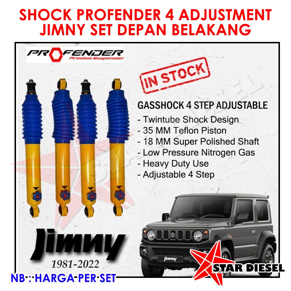 Jual SHOCK BRAKES JIMNY FRONT REAR PROFENDER SUSPENSI SHOCK JIMNY SET