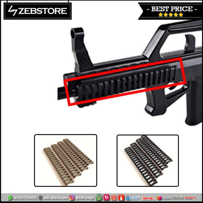 Jual !!!!!!] Cover Rail Picatinny 4pcs Rubber Handguard Rifle Lenght ...