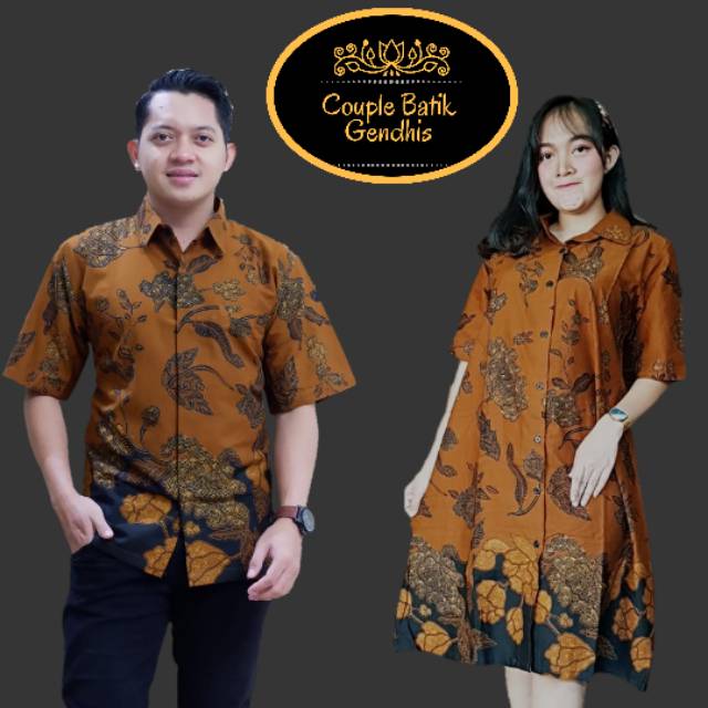 Jual Couple Batik Gendis / Baju Couple / Baju Kapel / Baju Capel