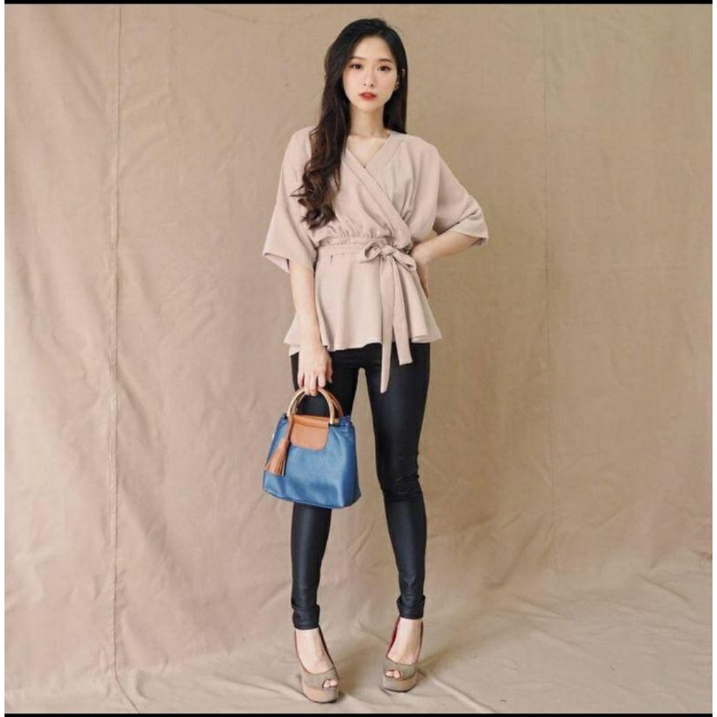 Jual Blouse Cewek Korea Girl Kece Baju Kerja Kantor Fashion Wanita