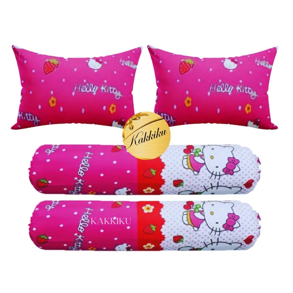 Jual 4 pcs 2 Sarung bantal + 2 Sarung Guling motif Aaesthetic Kotak ...