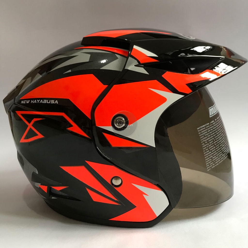 Jual Helm Half Face Murah Bagus Keren SNI Hayabusa Orange Shopee Indonesia