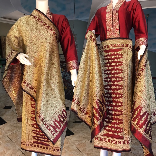 Jual Songket tenun Lepus rangkap 1 ORI. Songket Palembang Tenun Tangan ...