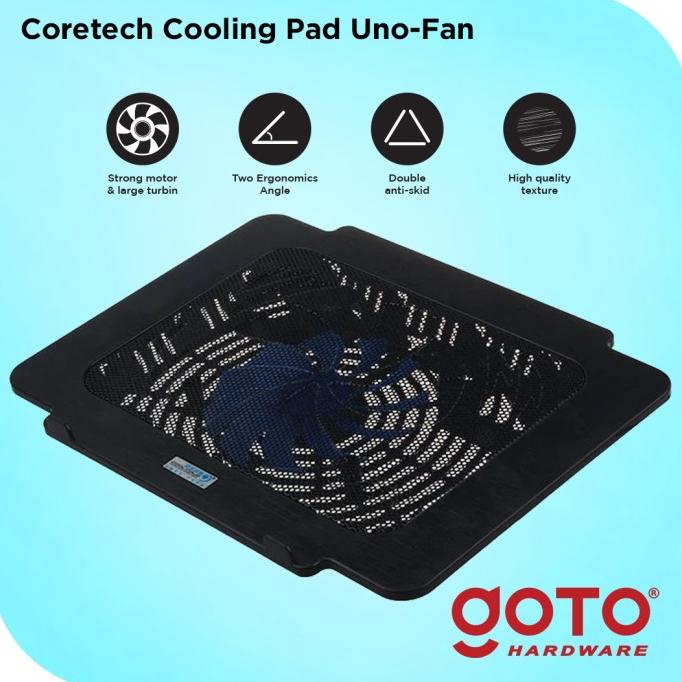 Jual Coretech Unofan Cooling Pad Kipas Fan Pendingin Laptop Portable ...