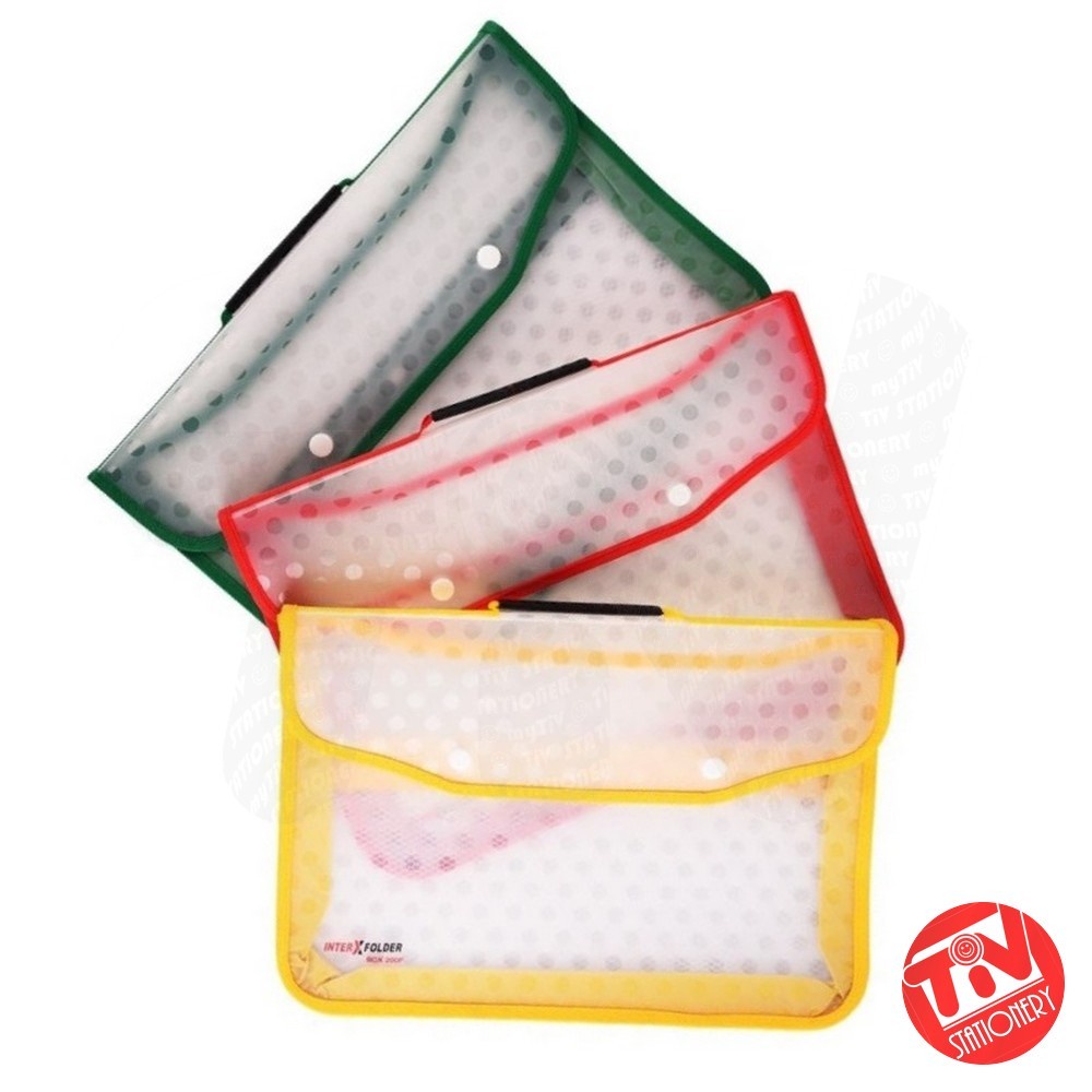 Jual Tas Kancing InterX BCX 200F Brief Case F4 / Folio Polkadot with ...