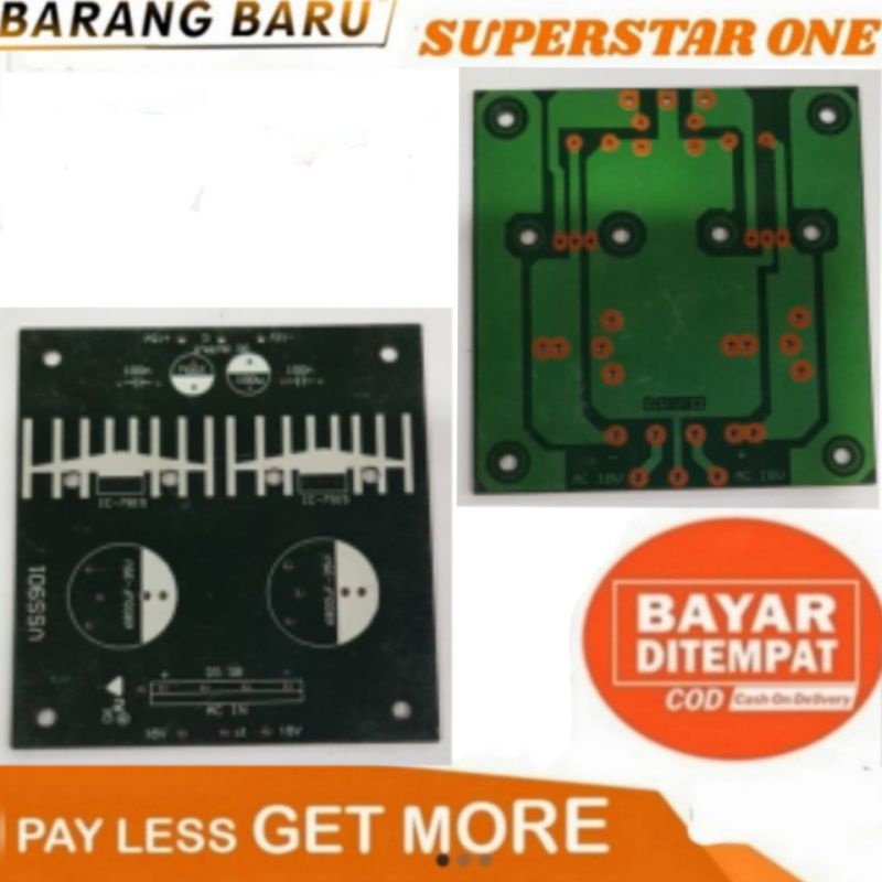 Jual Pcb power Suplay pcb power ic 7815 power ic 7915 pcb kit 15v ct