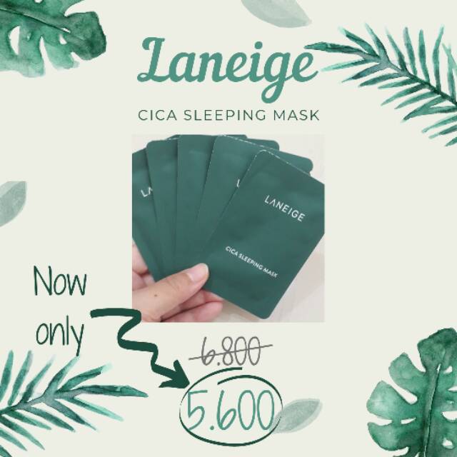 Jual Laneige Cica Sleeping Mask 4ml sachet/ sample | Shopee Indonesia
