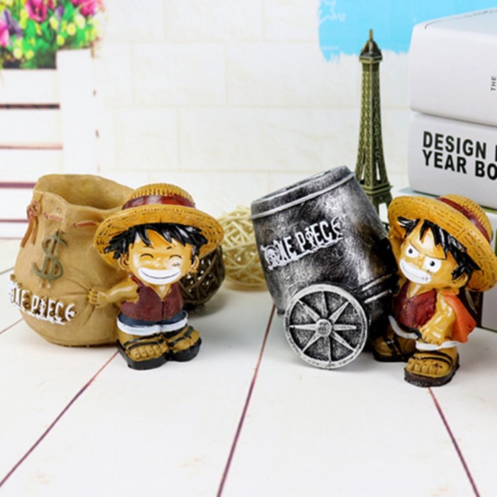 Jual Cmli Holder Pen Pensil Desain Anime One Piece Luffy Bahan Re