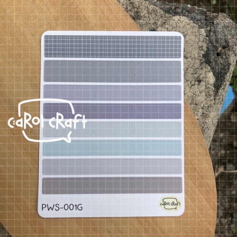 Jual [ CAROL CRAFT ] Washi Sticker Sheet - Plain Color Grid Basic ...